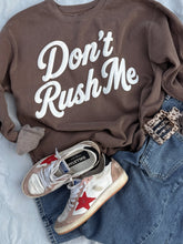 Don't Rush Me Adult Faded Brown Pullover