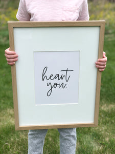 Heart You Printable Sign